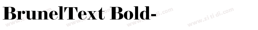 BrunelText Bold字体转换
